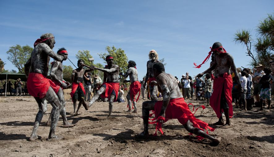 Aboriginal bones are returned to their homeland after being stolen 50 years ago, and a traditional ceremony is held to mark the occasion in Oenpelli, NT, July 2011.