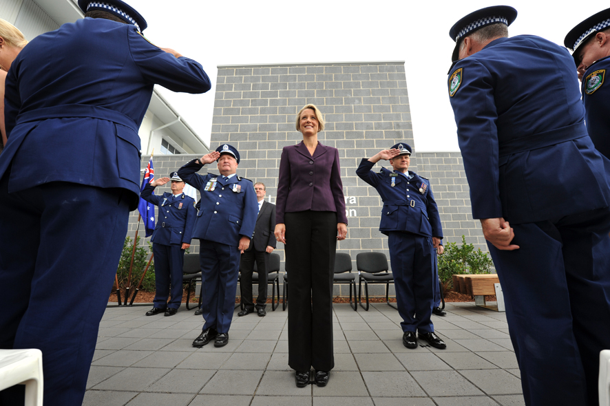 Former NSW Premier Kristina Keneally at the opening of the new Lake Illawarra Police Station