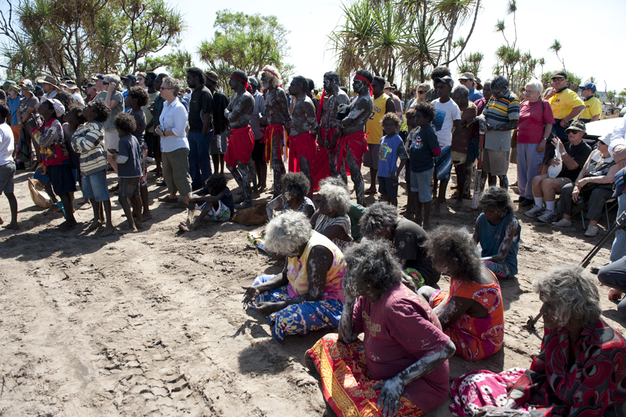 Aboriginal bones are returned to their homeland after being stolen 50 years ago, and a traditional ceremony is held to mark the occasion in Oenpelli, NT, July 2011.